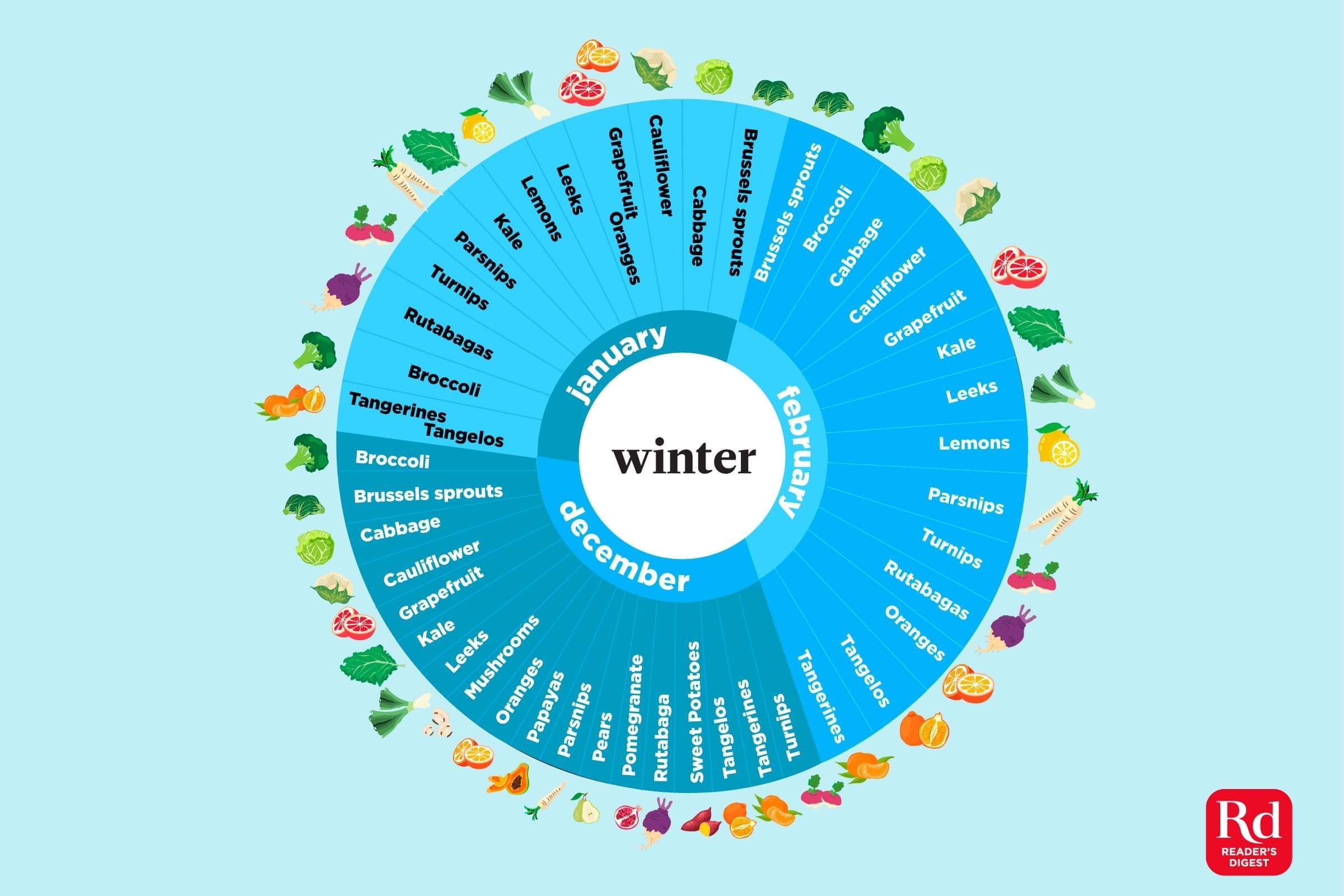 These Infographics Show the Fruits and Vegetables in Season Every Month of the Year