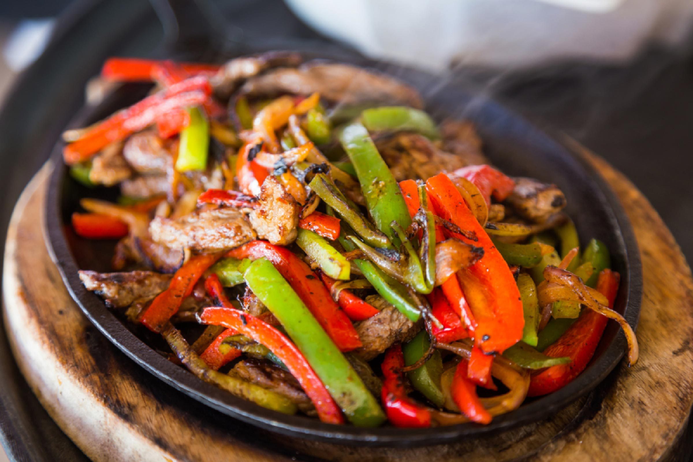 Mexican Food Beef Fajitas Traditional Dish Of Mexico 