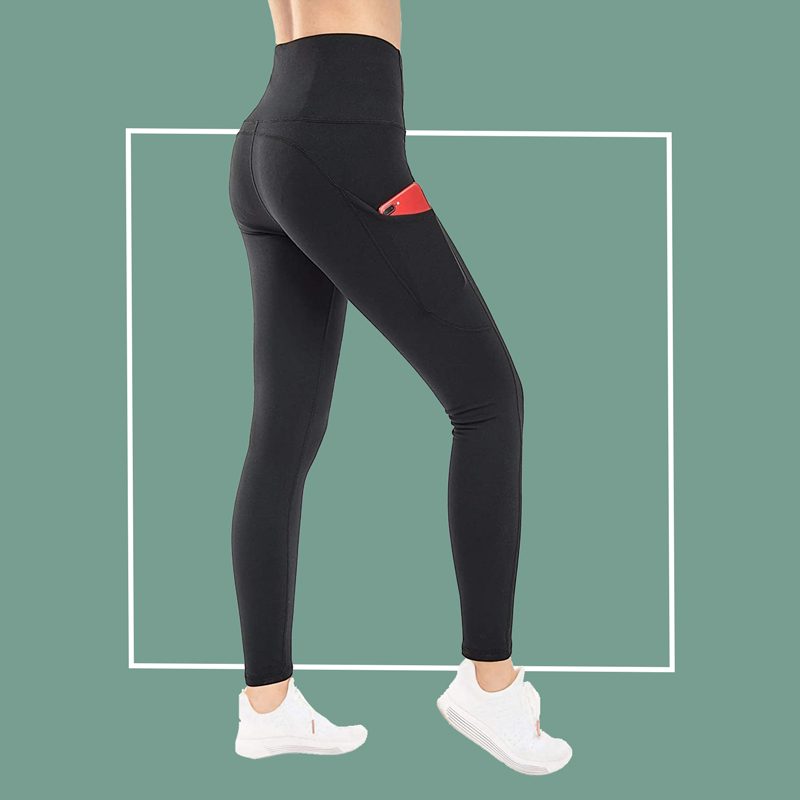 Fit Compression Yoga Pants Power Stretch Workout Leggings with