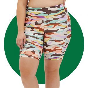 Torrid Multi Camo Active Wicking Bike Short