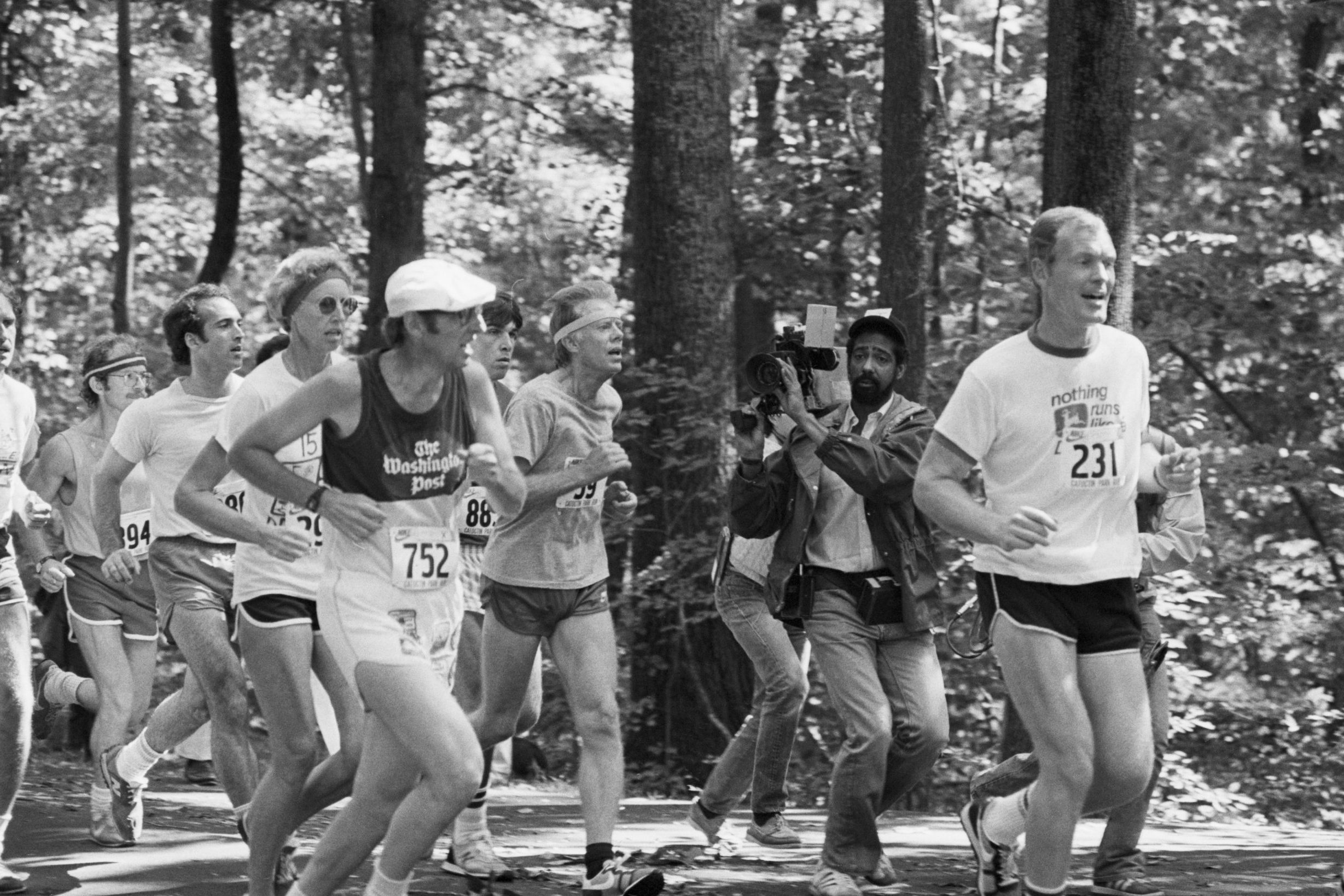 President Carter Running in Catoctin Mountain 10K Race