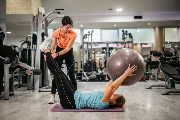 Portrait Of Fitness Trainer At Gym|Portrait Of Fitness Trainer At Gym|Back pain, hands and fitness injury in gym after accident, workout or training. Sports, health and black man or athlete with fibromyalgia, inflammation or arthritis, tendinitis or painful fracture.|Senior woman training in gym with trainers help|Woman running in machine treadmill at fitness gym at morning.|Unrecognizable senior man in gym standing on bosu balance ball|Eyes on the prize, giving up is never an option|Young woman on home scales