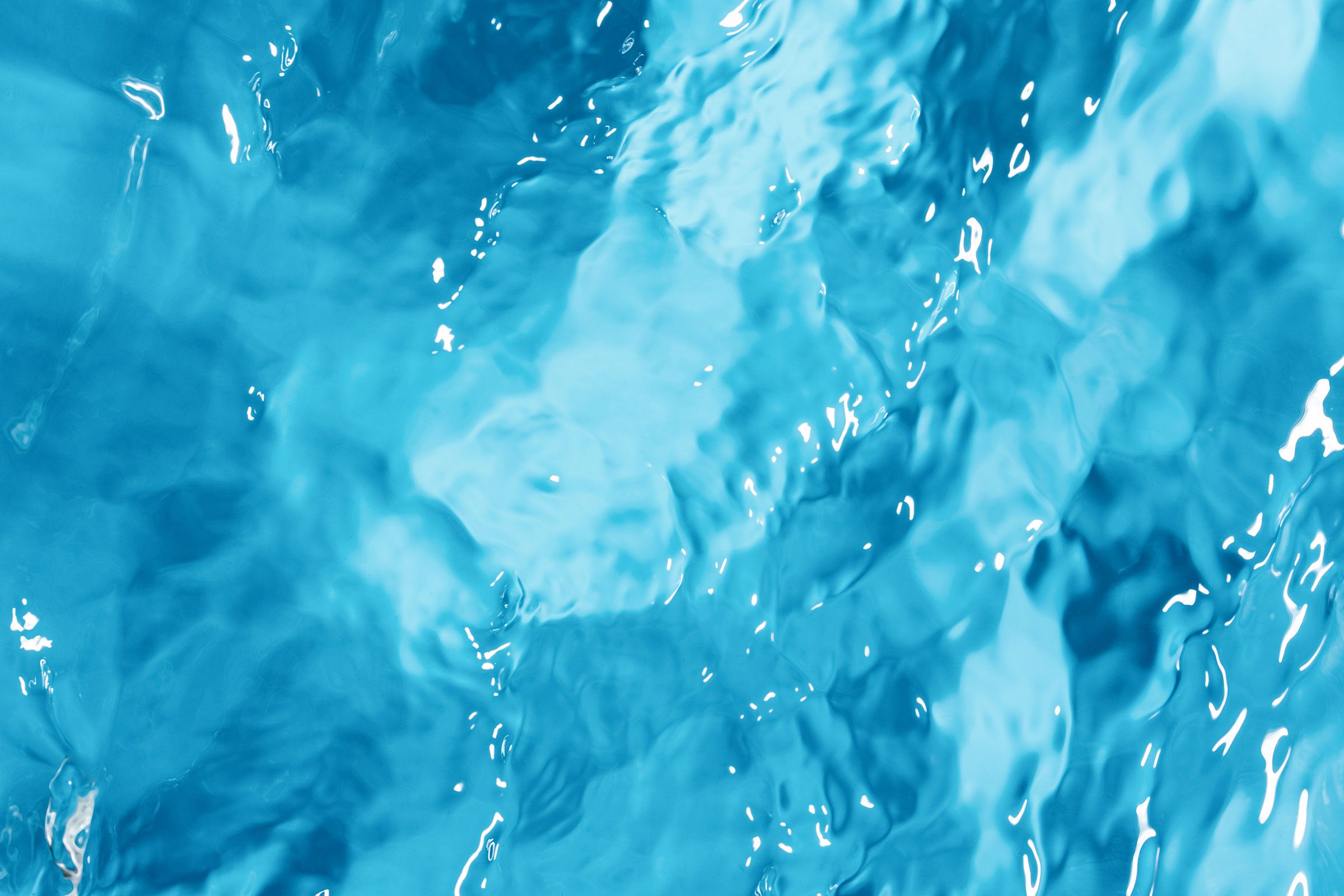 close up of blue water