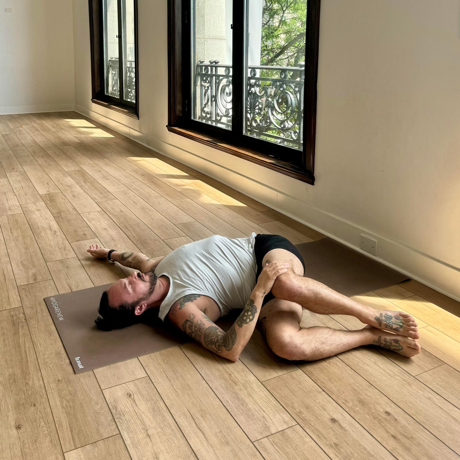 Reclined Spinal Twist pose