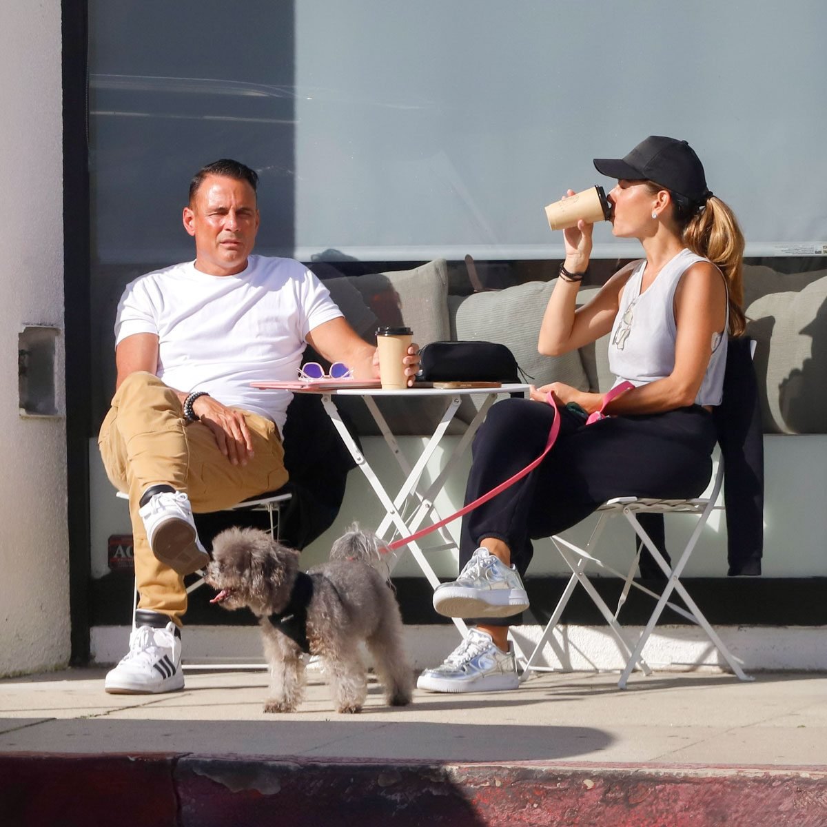 Maria Menounos Is Seen Drinking A Coffee