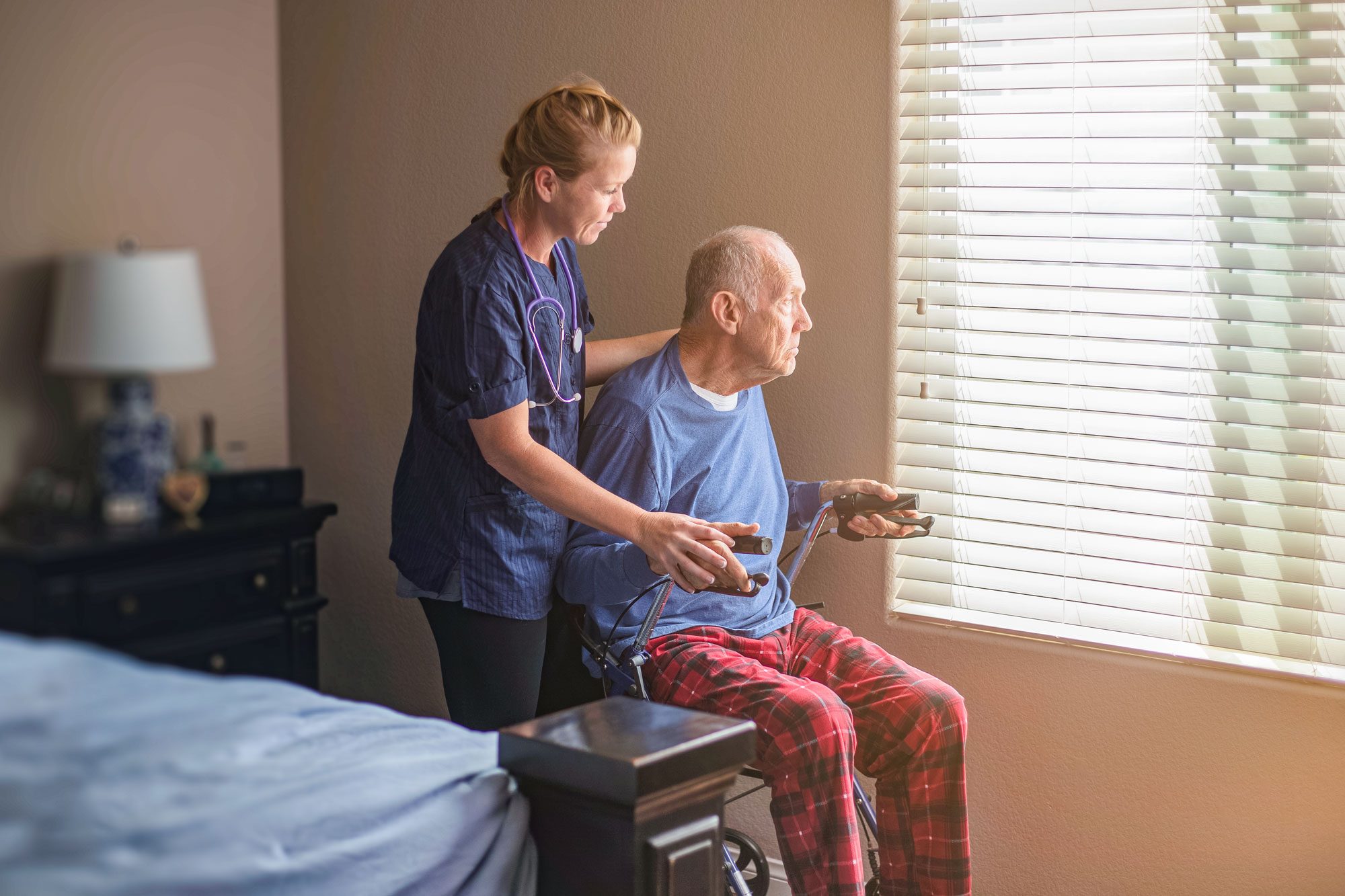 Hospice With Nurse Care Giver At Home