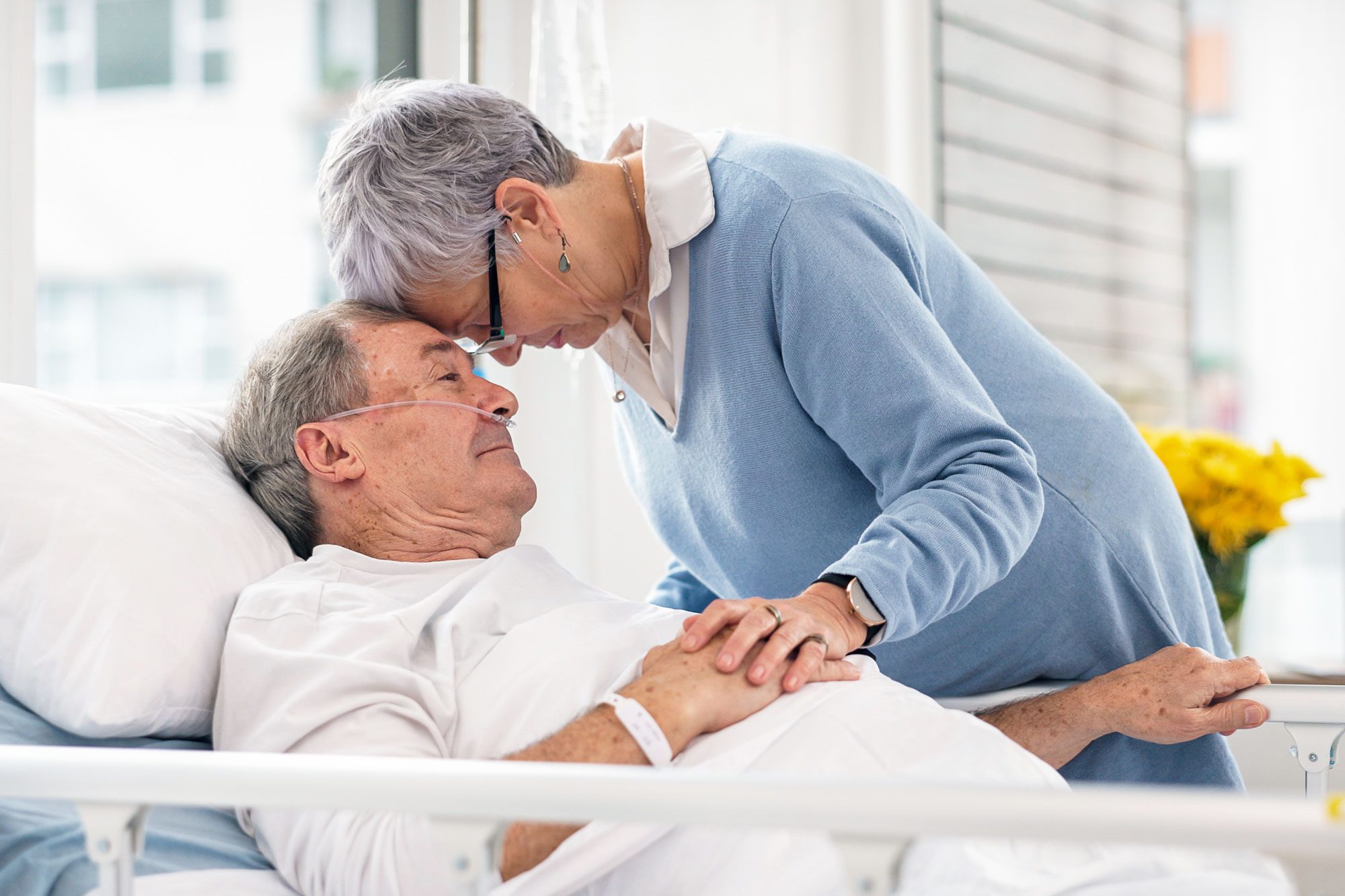 Old Married Couple In Hospital